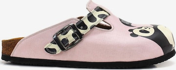 GobyKlompe 'Women Calceo Pink Clogs WCAL5446 with panda design' - roza boja: prednji dio