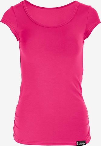 T-shirt fonctionnel 'WTR4' Winshape en rose : devant