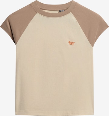 Superdry T-Shirt 'Essential' in Beige: predná strana