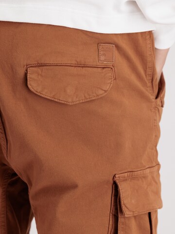 ALPHA INDUSTRIES Slim fit Cargo trousers 'Combat' in Brown