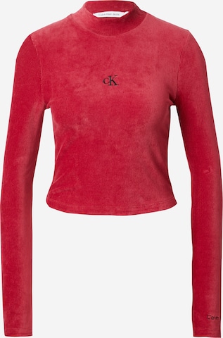 T-shirt Calvin Klein Jeans en rose : devant