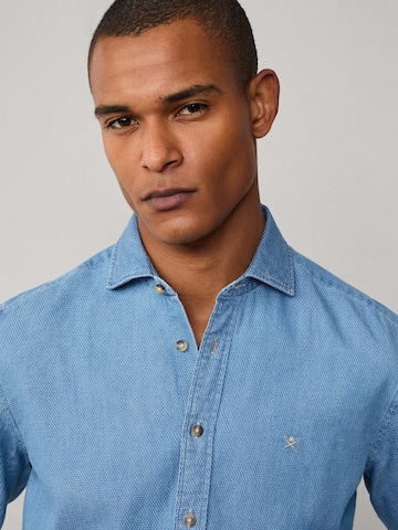Hackett London Regular Fit Hemd in Blau