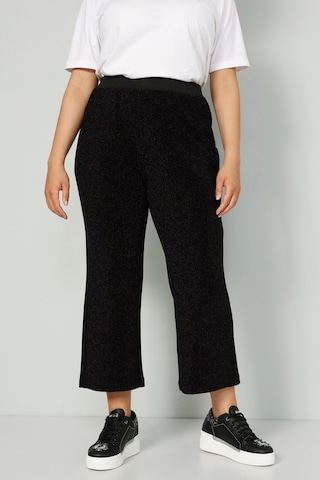 MIAMODA Wide leg Broek in Zwart: voorkant