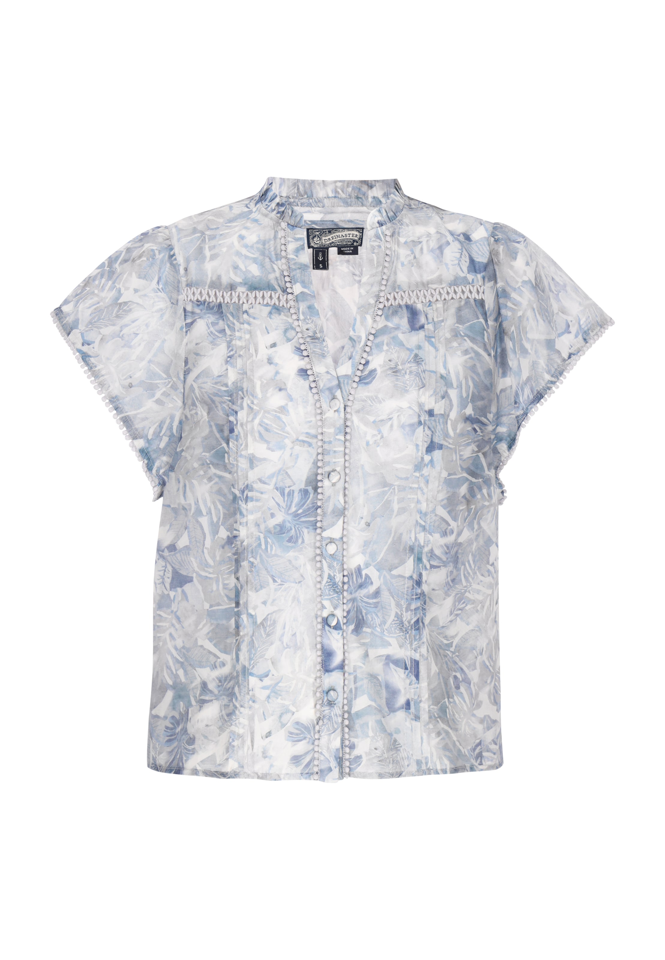 DreiMaster Vintage Блуза в синьо: отпред