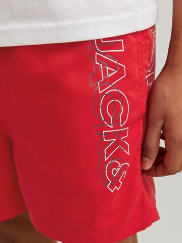 Jack & Jones Junior Badeshorts 'JPSTFIJI' in Rot