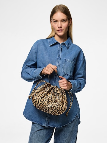 Borsa a mano di PIECES in marrone: frontale