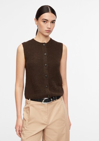 COMMA Knitted Vest in Brown: front