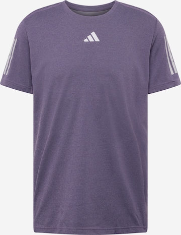 ADIDAS PERFORMANCE - Camiseta funcional 'Own The Run Heather' en lila: frente