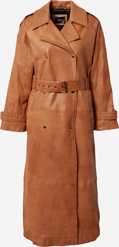 BE EDGY Between-Seasons Coat 'Meleyna' in Brown: front