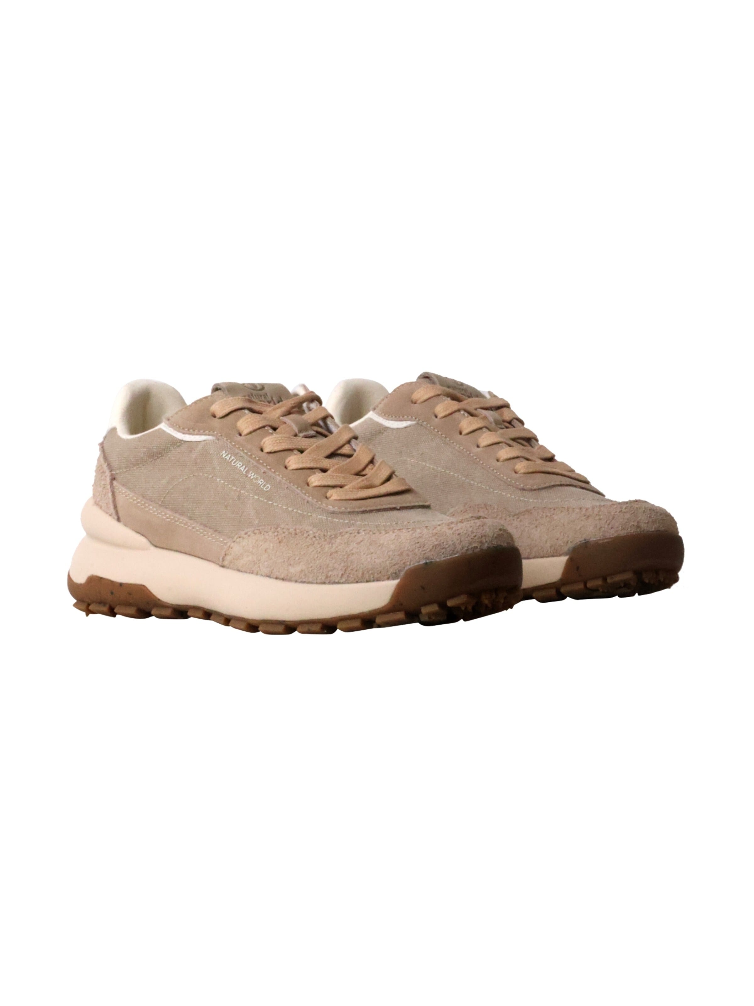 Tamaris Athletic lace-up shoe 'Estellencs-Sneaker aus Leder' in Beige