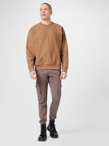 Carhartt WIP Sweatshirt 'American Script' in Brown