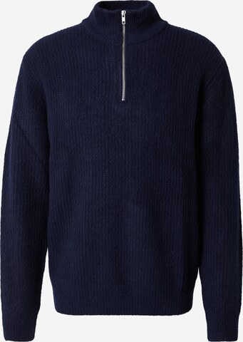 Pull-over 'Blain' minimum en bleu : devant