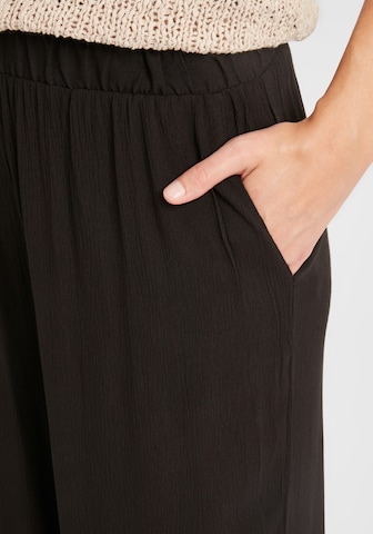 ICHI Wide leg Broek 'IHMARRAKECH' in Zwart