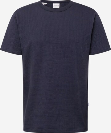 T-Shirt 'Sander' SELECTED HOMME en bleu : devant