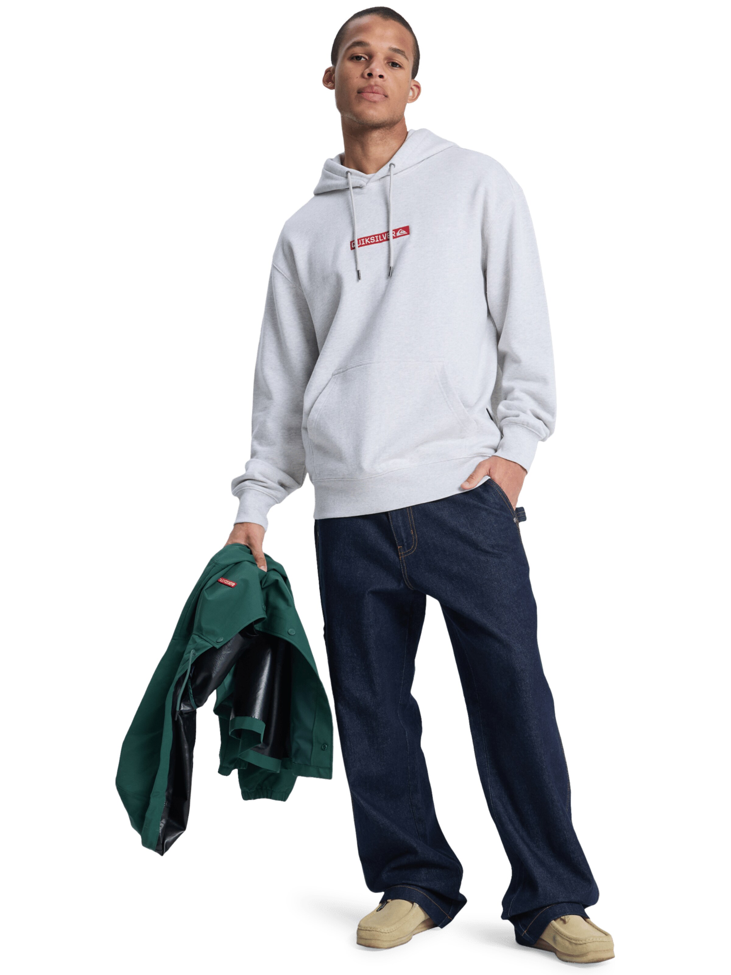 QUIKSILVER Sweatshirt 'Dna' in Grey