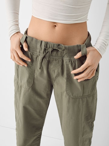 Wide Leg Pantalon Bershka en vert