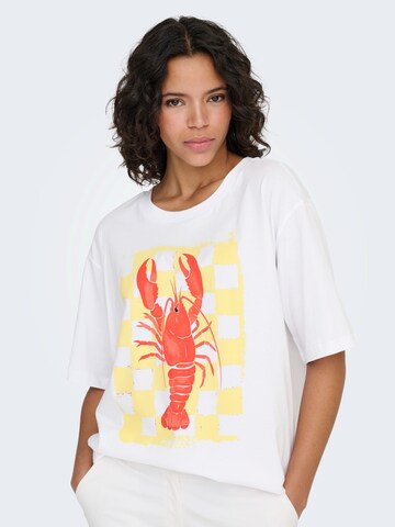 ONLY Koszulka 'ONLROSIE' w kolorze biały