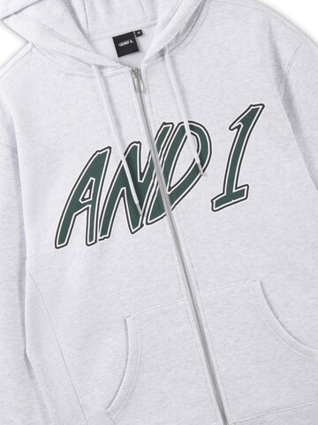 AND1 Sweatjacka 'Staple Graphic' i grå