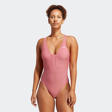 Bustier Maillot de bain sport 'Iconisea 3-Stripes' ADIDAS SPORTSWEAR en rose : devant