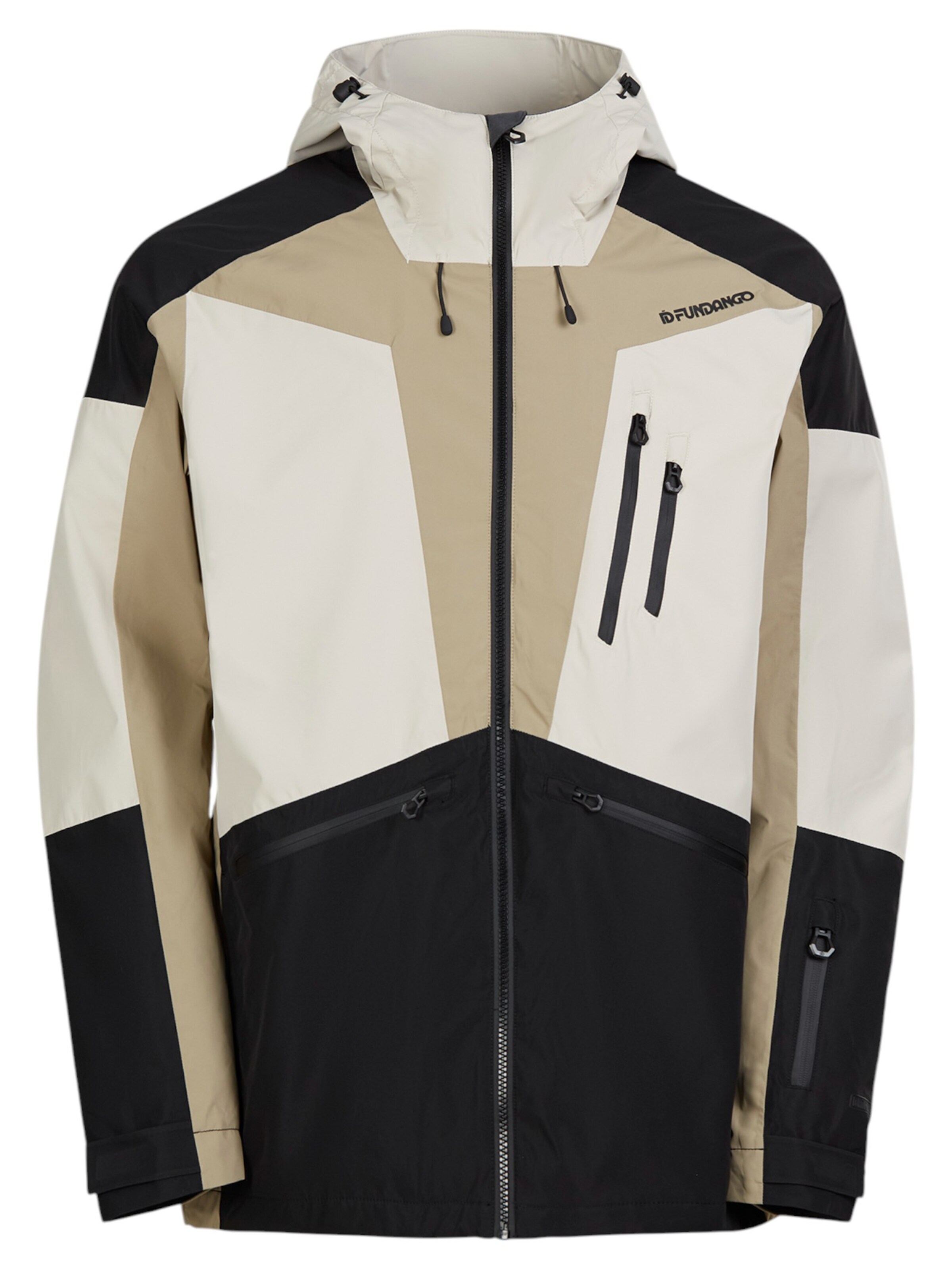 Fundango Outdoor jacket 'Rigel ECO 3L ' in Sand / Black, Item view