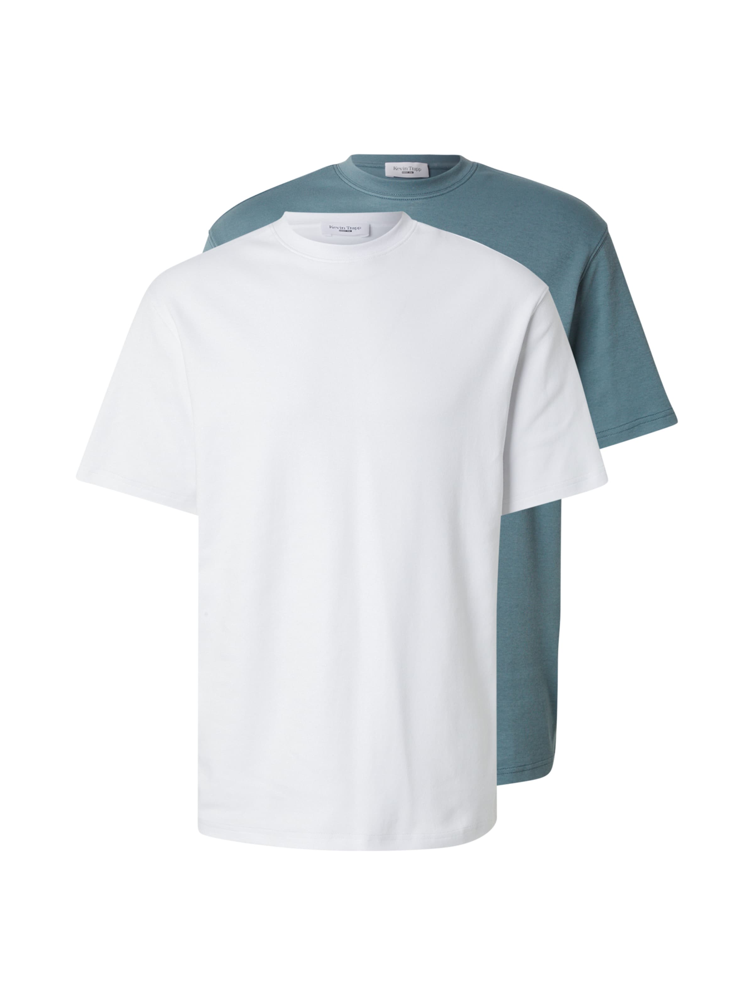 TRAPP Shirt in de kleur Cyaan blauw / Wit, Productweergave