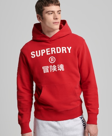 Superdry Sportovní mikina – červená