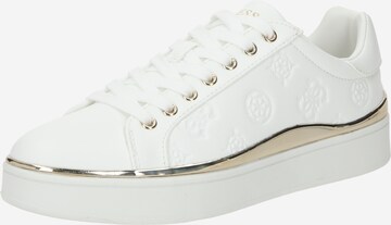 Sneaker low 'BONNY' de la GUESS pe alb: față