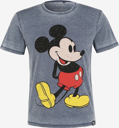 Recovered T-Shirt 'Disney Mickey Mouse' in blau / gelb / rot / schwarz, Produktansicht