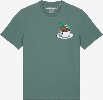 T-Shirt 'Coffee Waves' Watapparel en vert : devant