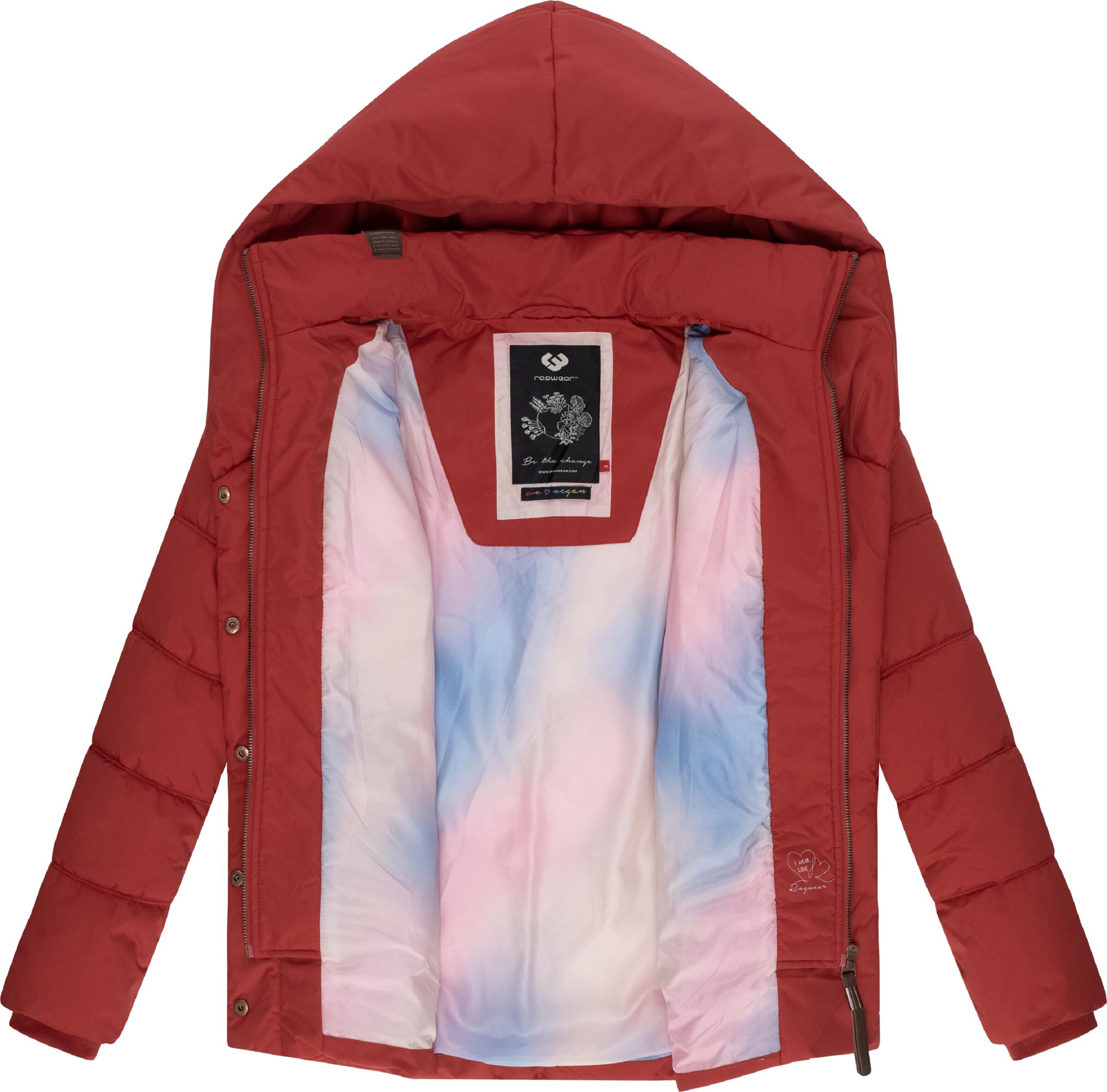 Ragwear Winter jacket 'Natesa' in Red