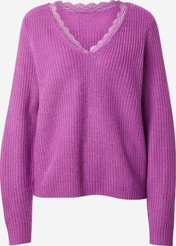VILA Sweater 'LOU' in Purple: front