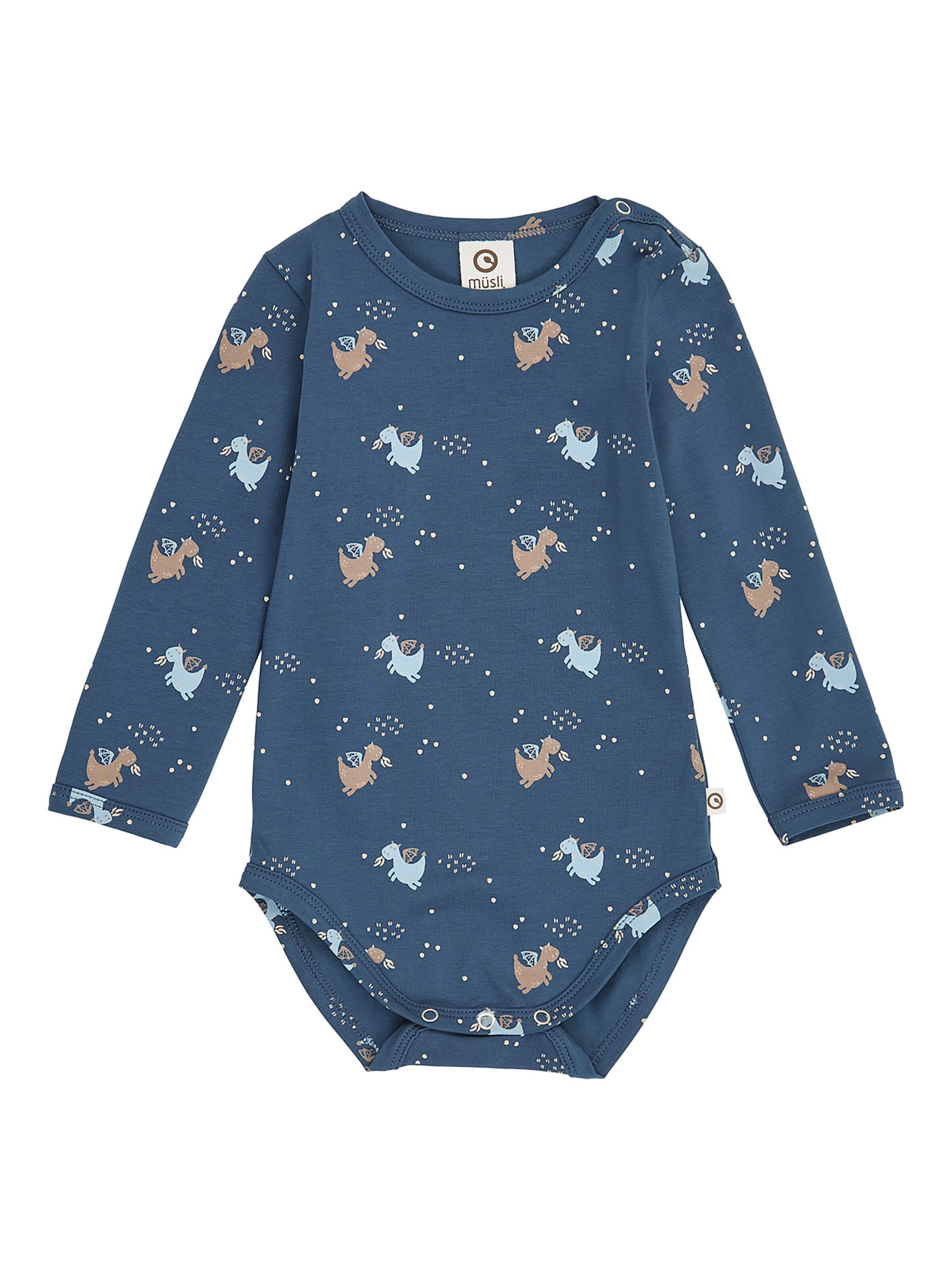 Müsli Romper/bodysuit in 56 in Light blue / Dark blue / Brown, Item view