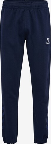 Hummel Regular Workout Pants 'TRAVEL' in Blue: front