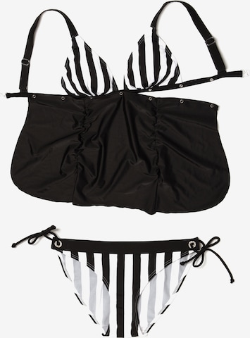 petit amour - Triángulo Bikini 'AGNES' en negro: frente
