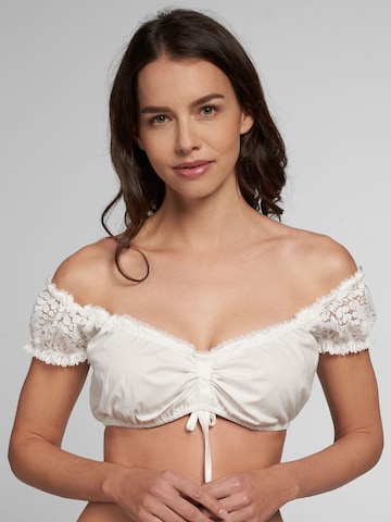SPIETH & WENSKY Traditional Blouse 'Arielle' in White: front
