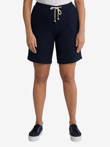 Ulla Popken Regular Pants in Blue: front