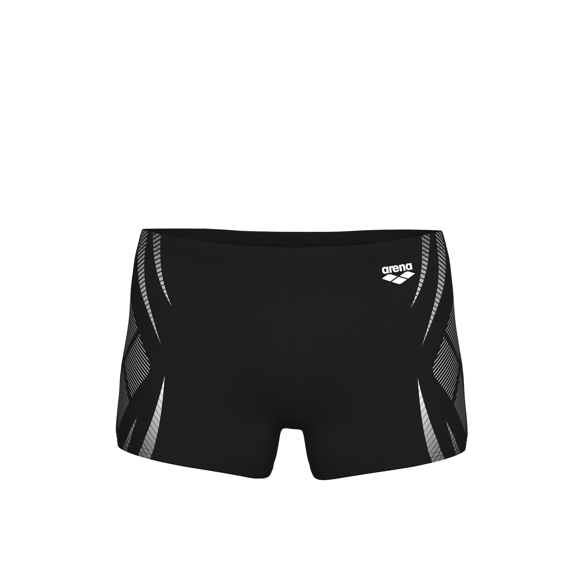 ARENA Sportbadehose in grau / schwarz / weiß, Produktansicht