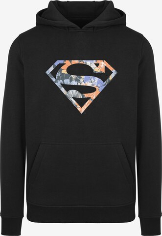 F4NT4STIC Sweatshirt 'DC Comics Superman Floral' in Zwart: voorkant