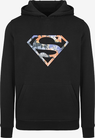 F4NT4STIC Sweatshirt 'DC Comics Superman Floral' in Zwart: voorkant