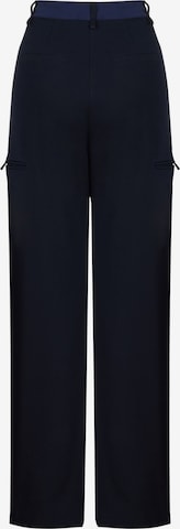 NOCTURNE Regular Pleat-Front Pants in Blue