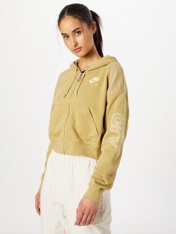 Nike Sportswear Zip-Up Hoodie in Yellow: front