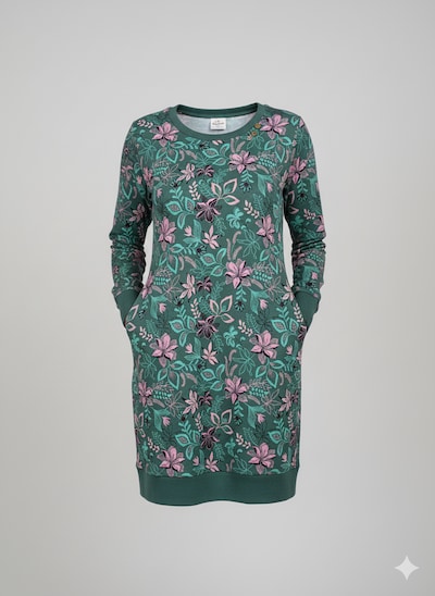 Ragwear Kleid in petrol / dunkelgrün / aubergine / pflaume, Produktansicht