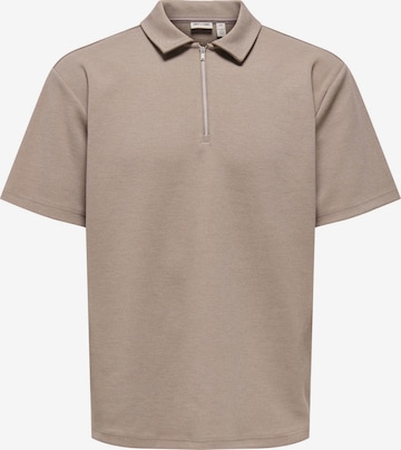 T-Shirt 'ONSNEWKODYL' Only & Sons en beige : devant