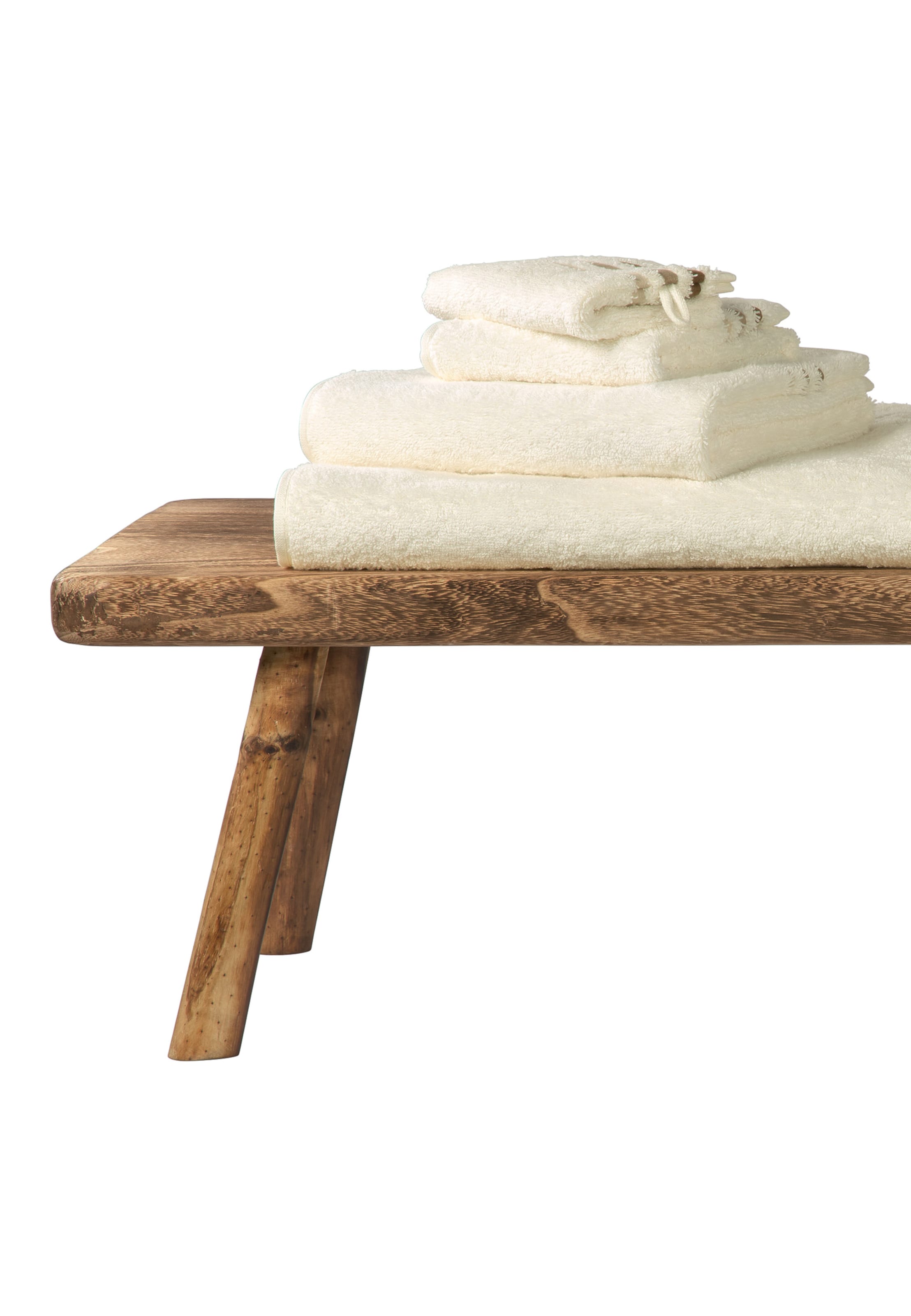 SCHIESSER Waschhandschuhe 'Skyline Color' in Weiß