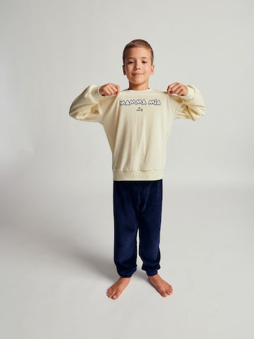 Maru + Bo Set 'VELOUR TRACKSUIT WITH SLOGAN' in Gelb
