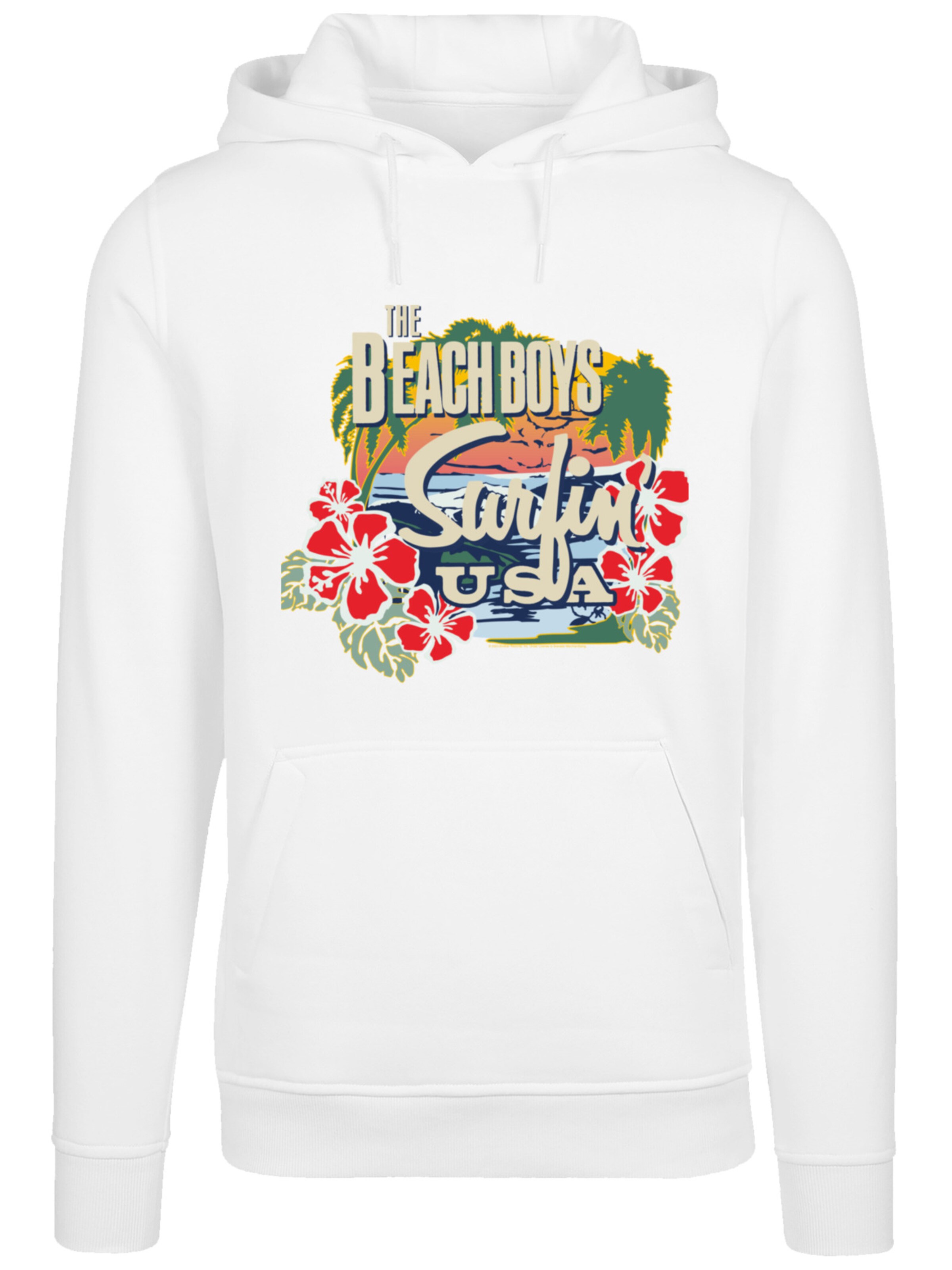 Sweat-shirt 'The Beach' F4NT4STIC en blanc : devant