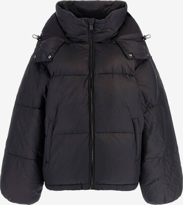 GUESS Winter Jacket in Black: front