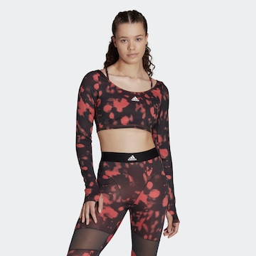 ADIDAS SPORTSWEAR Functioneel shirt 'Hyperglam Cut 3-Stripes ' in Rood: voorkant