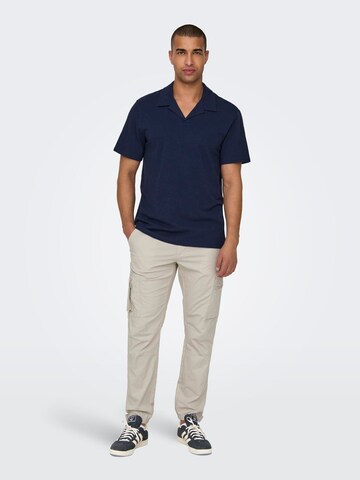 Effilé Pantalon cargo 'CAM' Only & Sons en beige