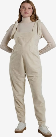LYN MAMA Regular Dungarees in White: front